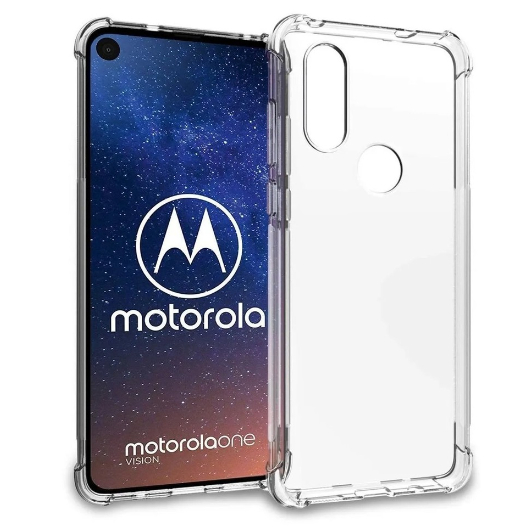 Capa Capinha Anti Choque Tpu Para Motorola Moto One Vision+PELICULA 3D
