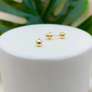 Brinco Infantil de ouro18k bolinha 3mm