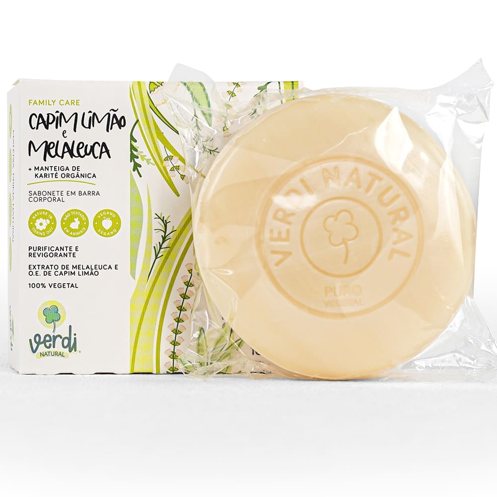 Sabonete Vegano Com Melaleuca E Capim Limão Verdi Natural