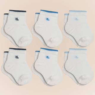 Pacote com 6 Pares Cano Curto Lupo Bebe Crianca Pacote Com Meias Infantil em Algodao