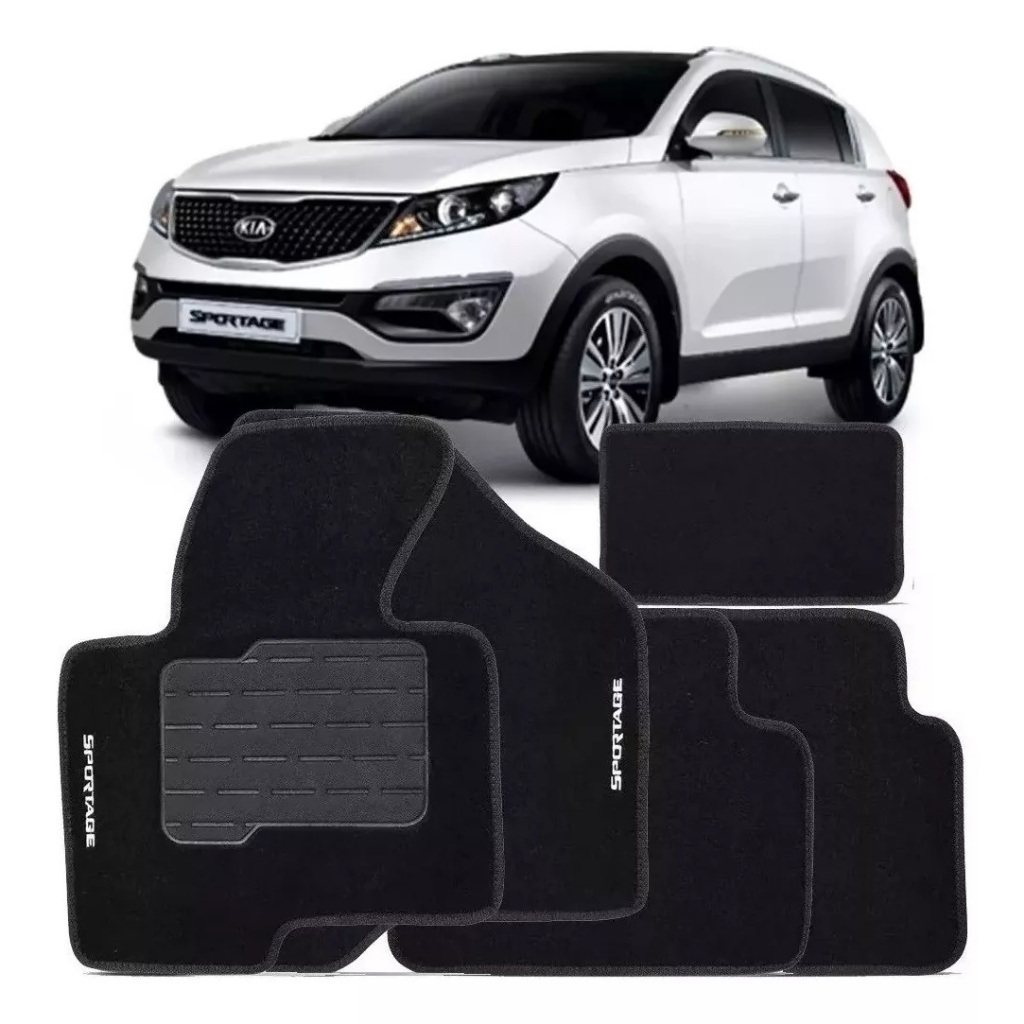 Jogo Tapete Carpete Kia Sportage 2011 Até 2016 Nome Bordado em Oferta na Shopee