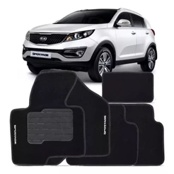 Jogo Tapete Carpete Kia Sportage 2011 Até 2016 Nome Bordado