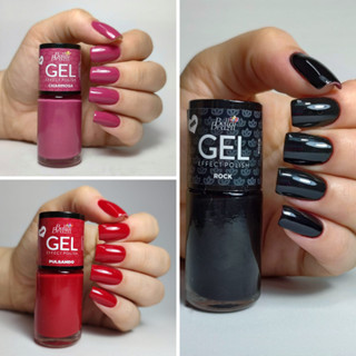 Kit 03 Esm Tons Variados Efeito Gel (cores 832 810 826) Bella Brazil 9ml.