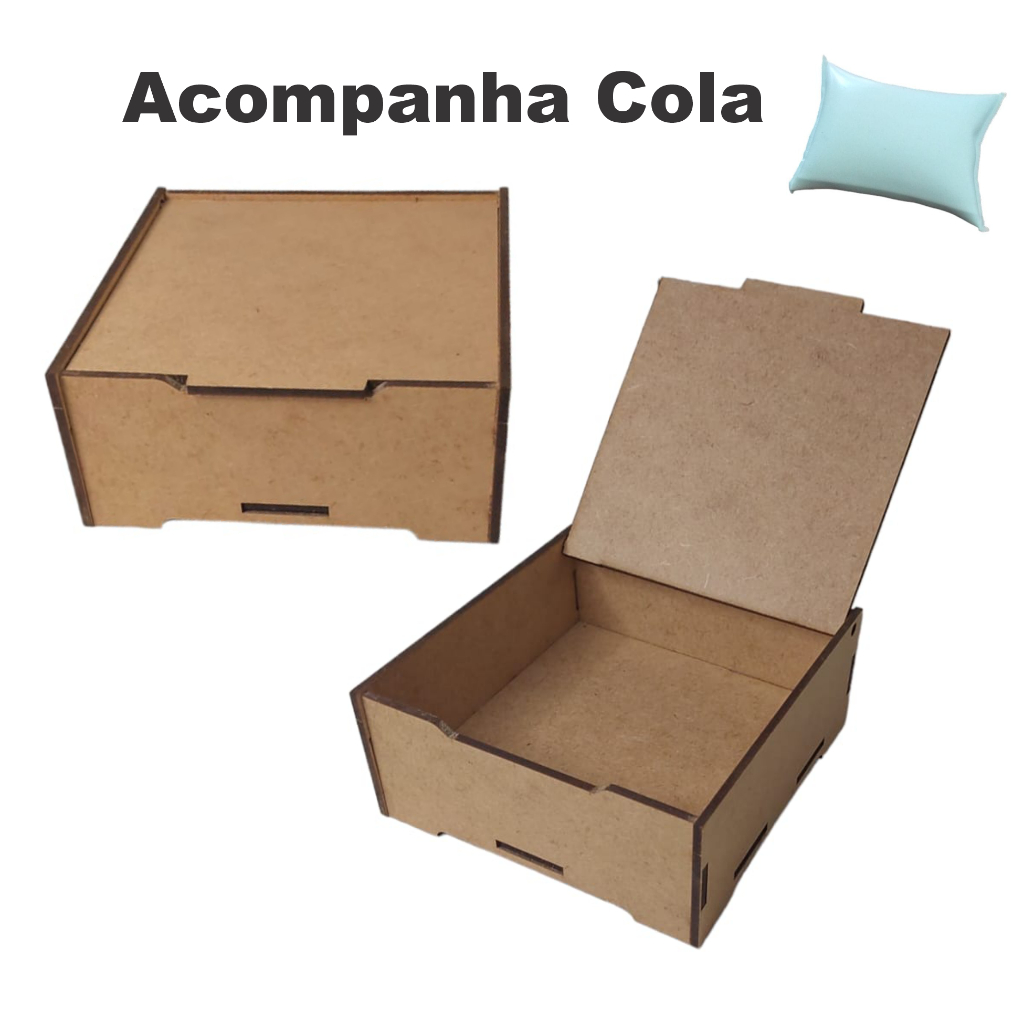 10 Caixas 10x10x3 cm Tampa Articulada Lembrancinhas MDF em Oferta na Shopee