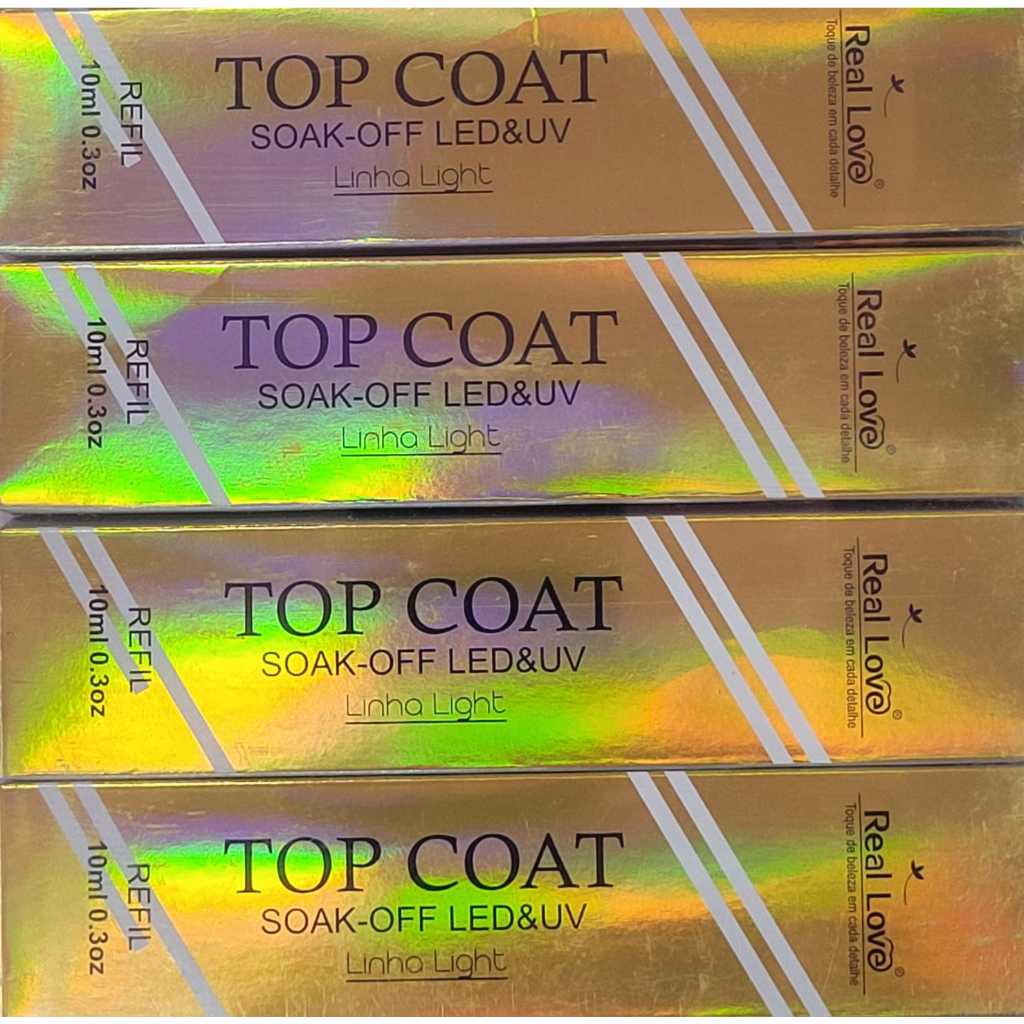 Refil Top Coat Linha Light ou Blindado 10ml - Real Love