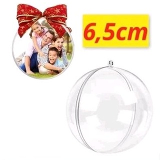 90 Esferas 6,5 acrílico transparentes para personalizar . Enfeites para árvore de natal, lembrancinhas em Oferta na Shopee
