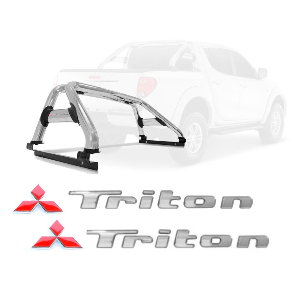 Emblema Adesivo Santo Antonio Para Mitsubishi L200 Triton - Resinado