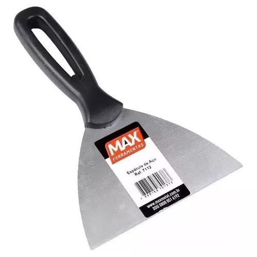 Espátula de Aço 12cm Cabo Plástico Max - Home & Living