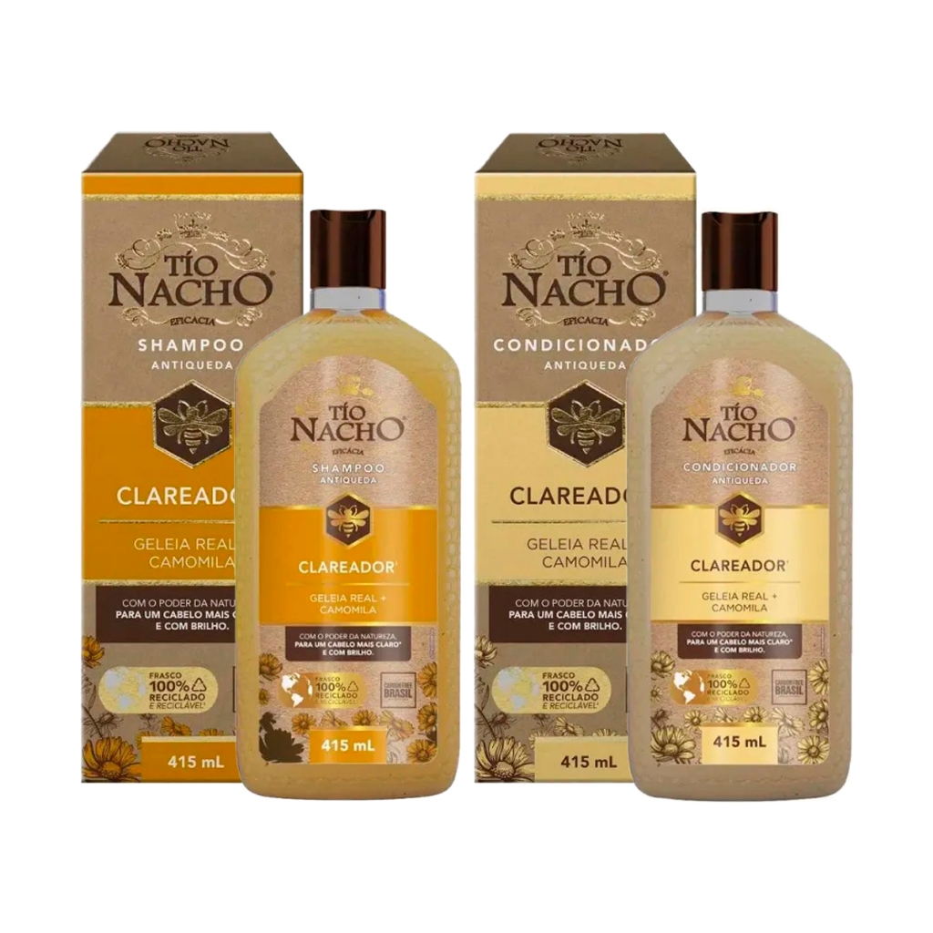 Shampoo E Condicionador Clareador Tio Nacho 415ml em Oferta na Shopee