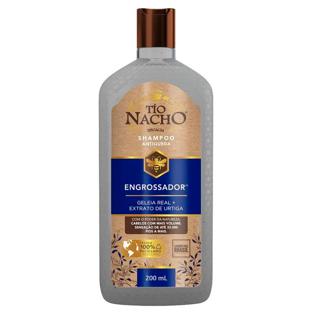 Shampo Engrossador Tamanho Pequeno Tio Nacho 200ml