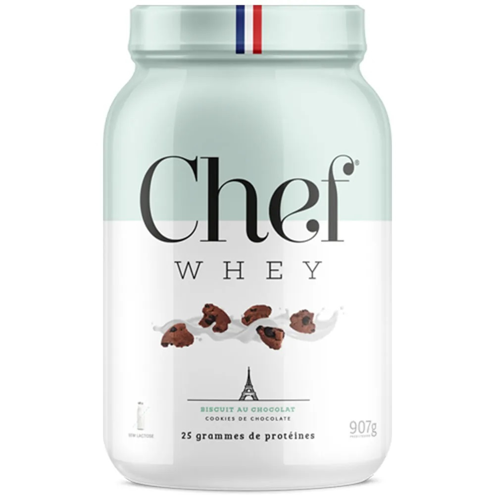 Chef Whey Protein Zero Lactose 907g BISCUIT AU CHOCOLAT ZERO Cookies de Chocolate 907g