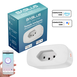 Tomada inteligente Smart Wifi Plug Consumo de energia 16A Compatível Alexa e Google