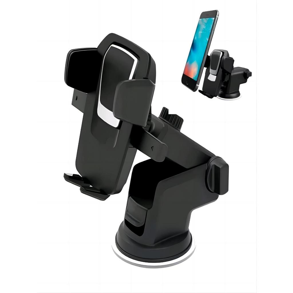 Suporte Celular Gps Carro Veicular Trava Automática Resistente Ajuste Rotação Base