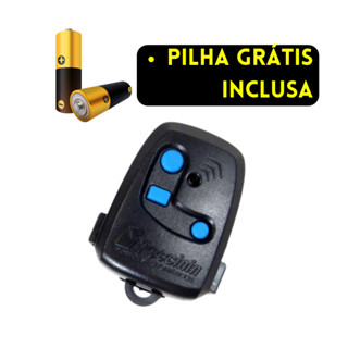Controle Para Portão Peccinin Original 433,92 Mhz Para Garagem Com 3 Botões Preto + Pilha Grátis