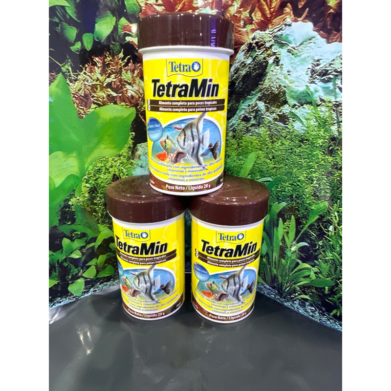 Ração Alimento Peixes Tetra Min 20 gr com 3 (flocos)
