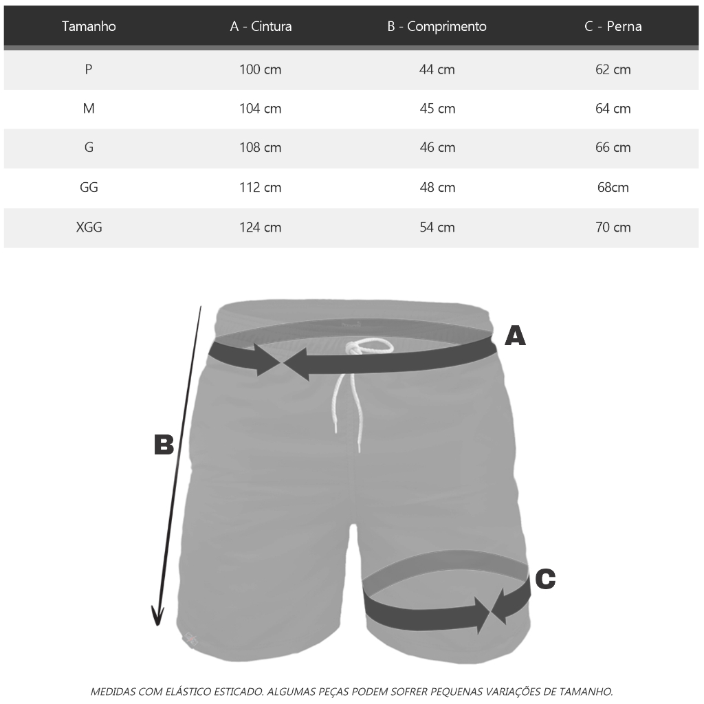 Short Brasil Masculino com Bolsos — imagem 2 de 2