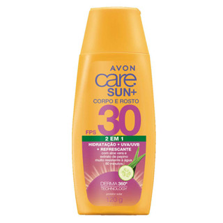 Protetor Solar 2 em 1 Rosto e Corpo FPS30 com Aloe Vera e Pepino 120g