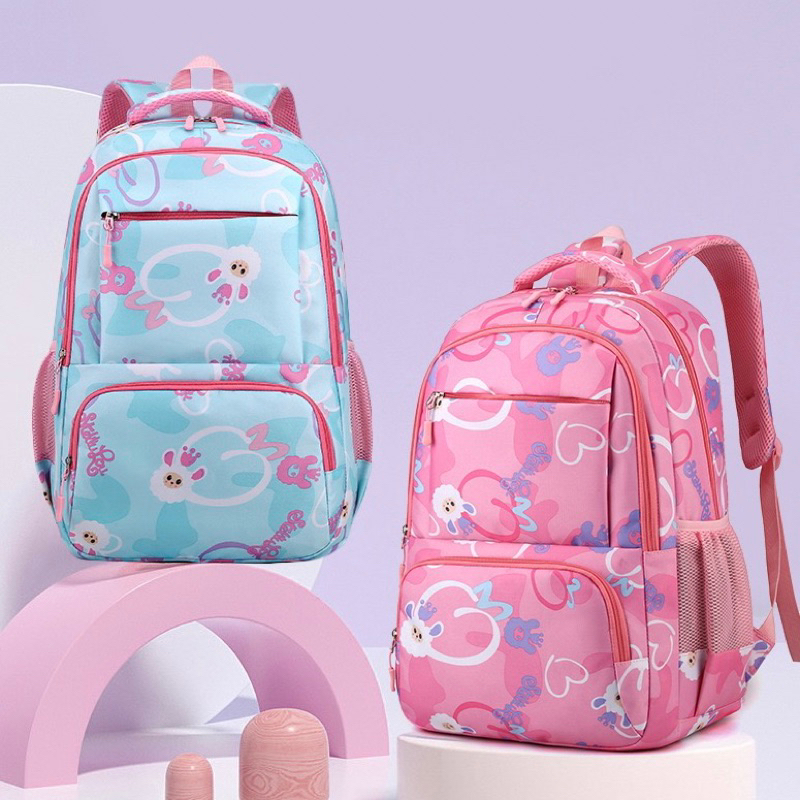 Mochila Grande Nylon Impermeável Escolar Faculdade Femenina
