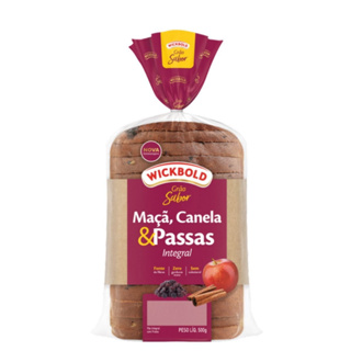 Pão Integral Maçã, Canela E Passas Wickbold Grão Sabor Pacote 500g em Oferta na Shopee