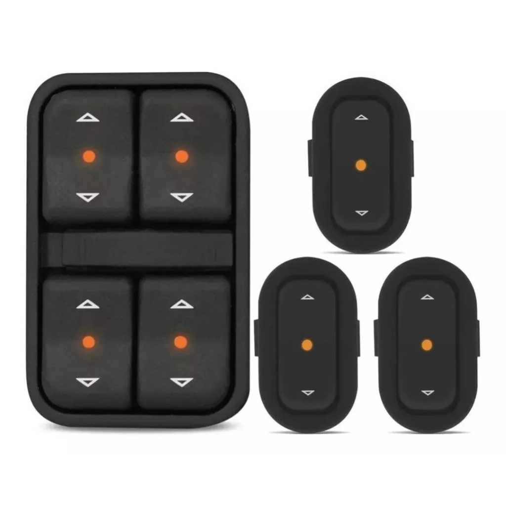 Botao Interruptor De Vidro Eletrico Celta Prisma Corsa Novo Classic 4 Portas ambar