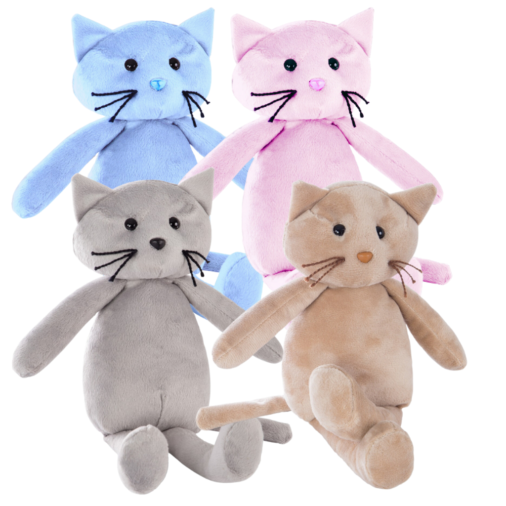 Gato de Pelúcia Gatinho Miu 30cm Brinquedo Hipoalergênico Decorativo Quarto Nicho Sala