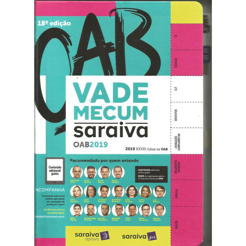 Livro: Vade Mecum - Saraiva - OAB 2019
