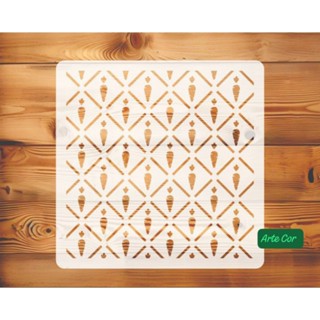 Estencil molde cenoura n. 221 com 20 x 20 cm em Oferta na Shopee