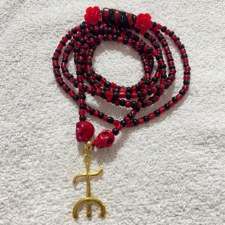 Fio de conta, guia de Pombagira, Maria Padilha, Rosa Caveira, Rosa Vermelha em Oferta na Shopee