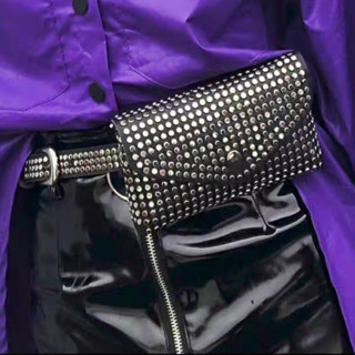 cinto feminino com bolsa de Rebites novo estilo moda