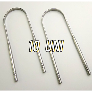 10 Unidade Limpador De Língua Raspador Oral De Aço Inox Higiene Bucal Raspador Para Cuidados Oral