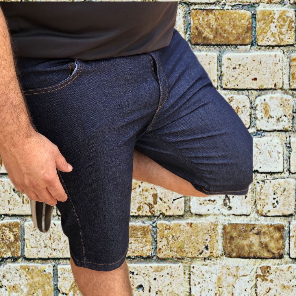 Bermuda Jeans Masculina Elastano Short Plus Size Premium Lycra