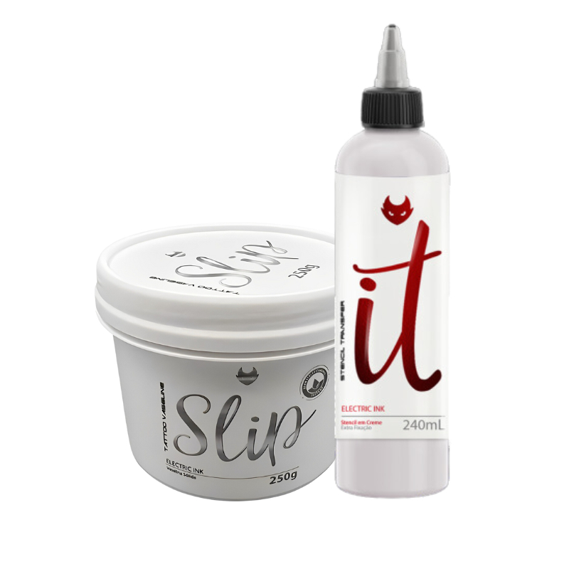 Vaselina Slip 250g + Transfer It 240ml Electric Ink Tattoo Tatuagem Oferta Imperdível