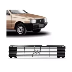 Grade Radiador Uno Mille Eletronic 1991 Até 1995 Preta C/ Frisos