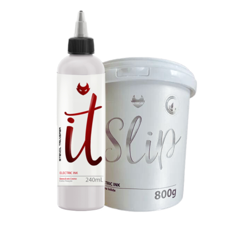 Kit Vaselina Slip 800g + Transfer It 240ml Electric Ink Tattoo Tatuagem Oferta Imperdível