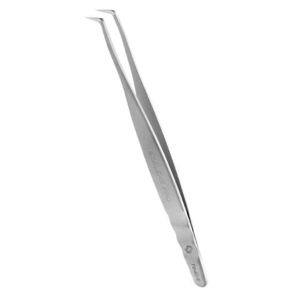 Pinça Profissional Cílios 40/8 Expert Mega Volume Staleks Pro
