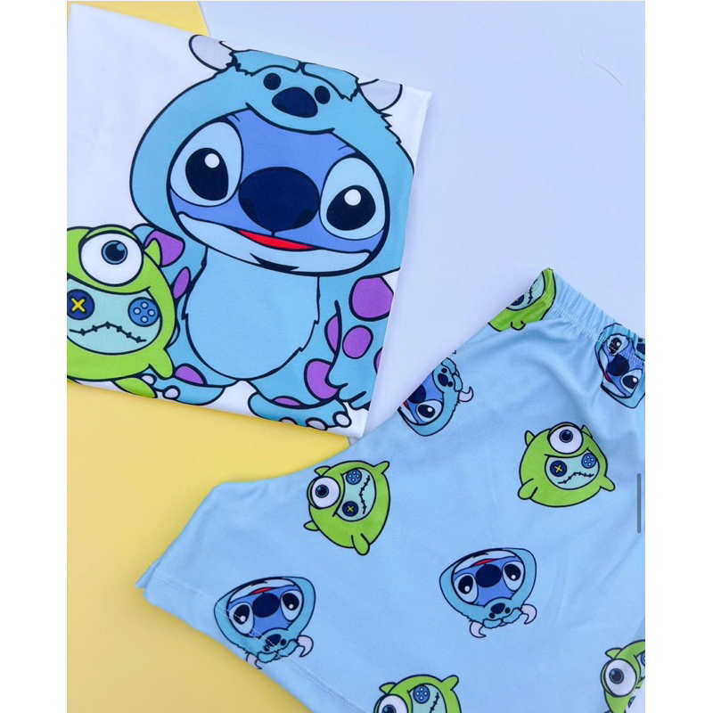 Pijama Feminino adulto semi Cropped de manga curta em Oferta na Shopee