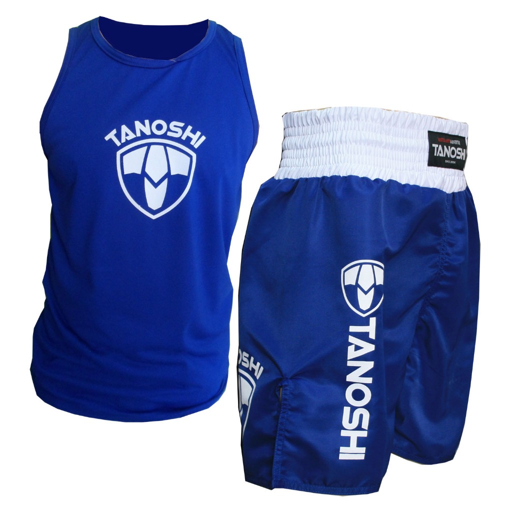 Kit Azul Boxe Bermuda e Regata