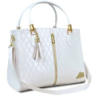 Bolsa Grande Feminina De Lado Bicolor Tiracolo Alça De Mão E Ombro