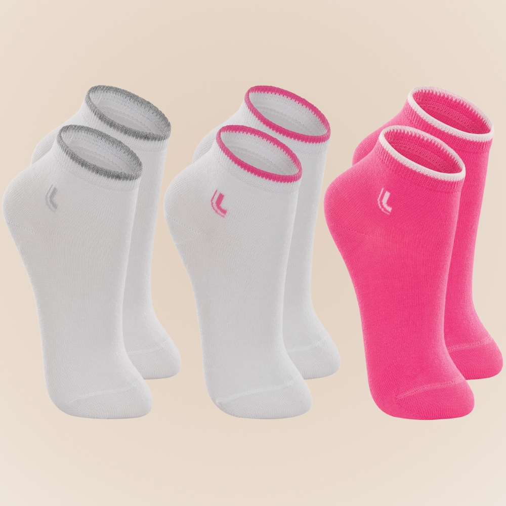 3 Pares de Meias Lupo Infantil Kids Basica Cano Medio em Algodao Lisa Sem Estampa Menina e Menino - Baby & Kids Fashion