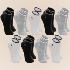 9 Pares de Meias Lupo Infantil Kids Basica Cano Medio em Algodao Lisa Sem Estampa Menina e Menino