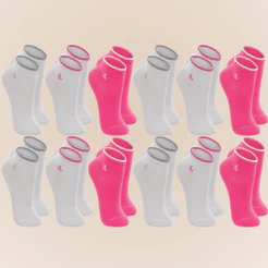 12 Pares de Meias Lupo Infantil Kids Basica Cano Medio em Algodao Lisa Sem Estampa Menina e Menino