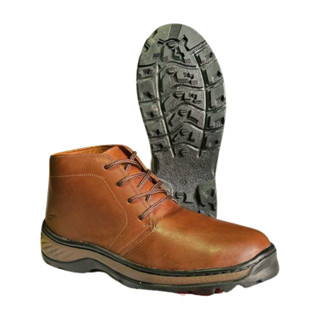 Bota Botina Officer Coturno Casual Social Em Couro Caramelo