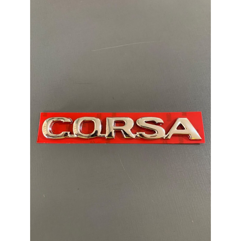 Emblema Letreiro Cromado Corsa fita 3M ano modelo 97 em Oferta na Shopee