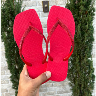 Chinelo Feminino Quadrado Glitter Confortável - Chinela sandalia de dedo ELEGANTE Moderno LANÇAMENTO 2024 - PROMOÇÃO