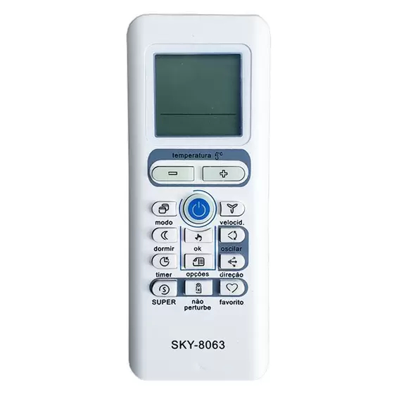 8063 Controle Ar Condicionado Springer/midea 42maca09s5 C/ Pilha