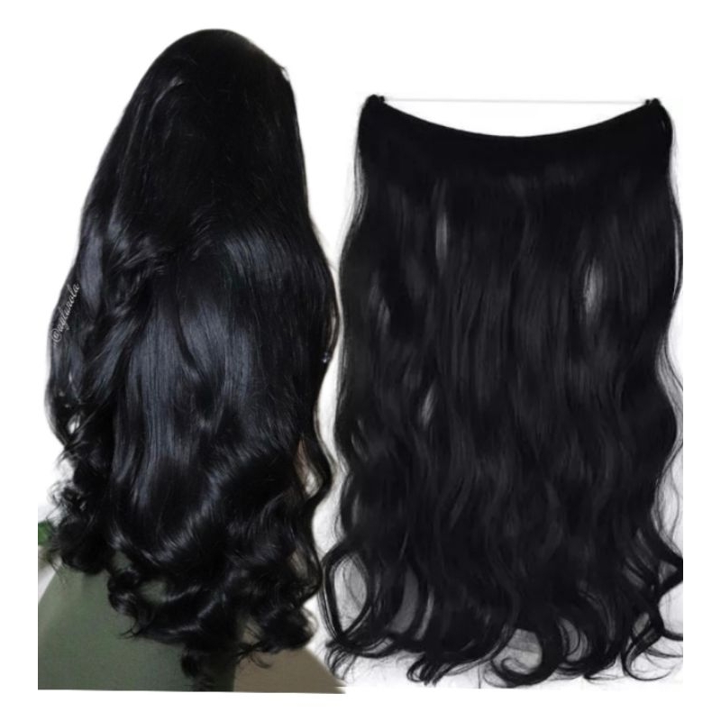 Cabelo Bio vegetal organico cabelo ondulado aplique tic tac Preto