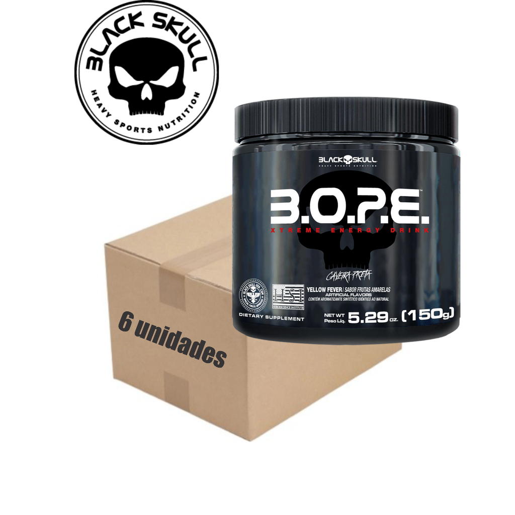 Kit 6 Un Pré Treino Bope 150g Black Skull em Oferta na Shopee
