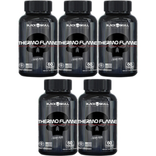 Kit 5 Un Thermo Flame 60 Tabletes Black Skull em Oferta na Shopee