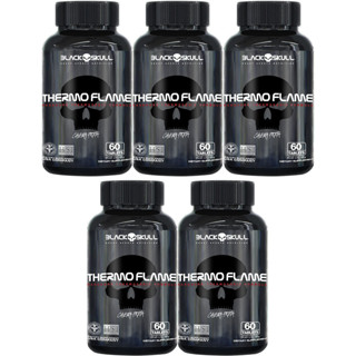 Kit 5 Un Thermo Flame 60 Tabletes Black Skull