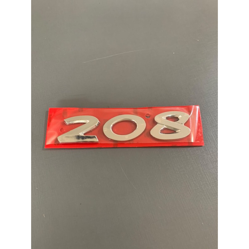 Emblema Letreiro Cromado 208 Peugeot Tampa Tras Porta Mala fita 3M em Oferta na Shopee